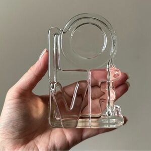 Glass Art Sculpture Paperweight “LOVE” Tiara Exclusives Lead Crystal Glass